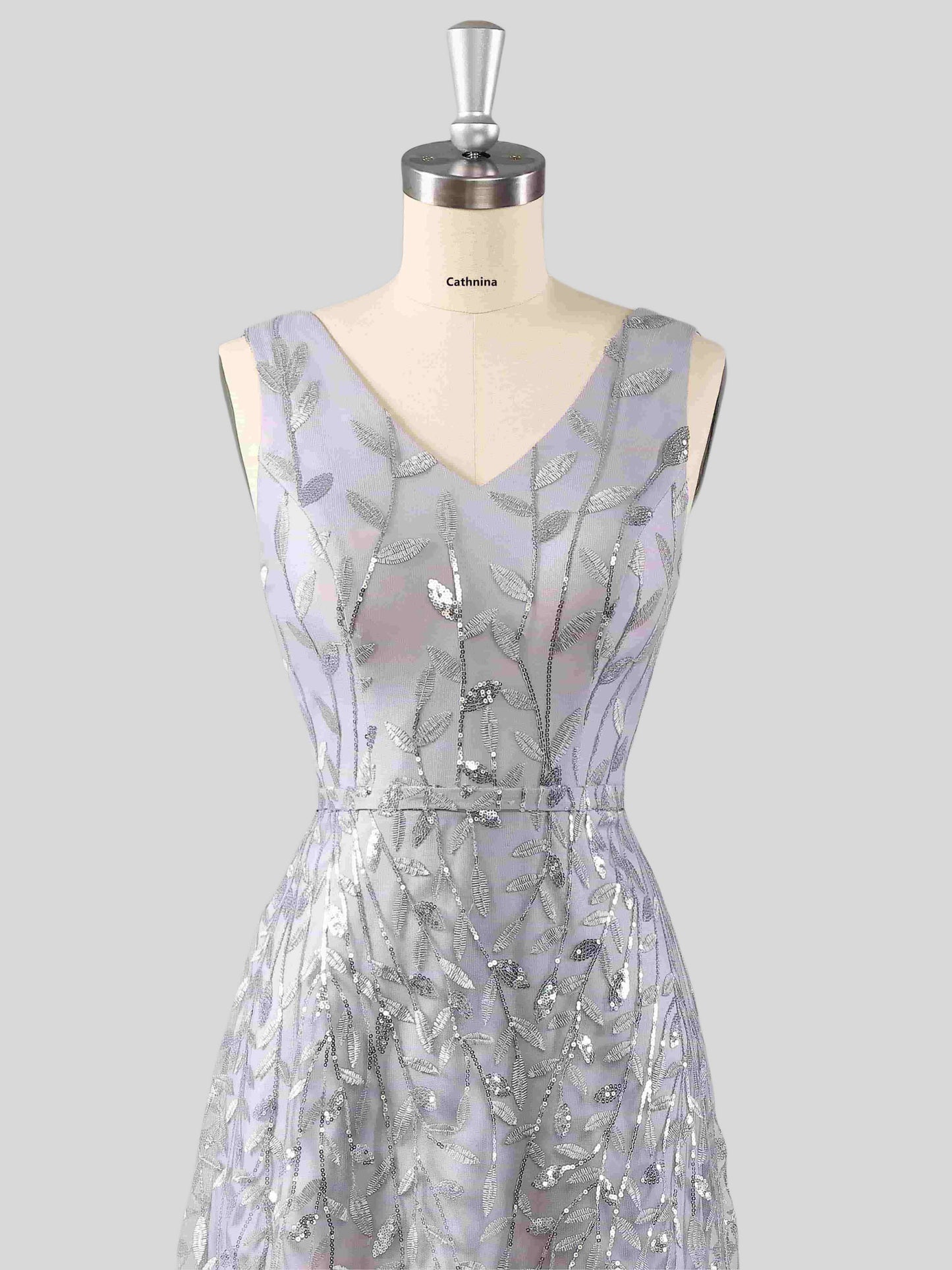 Veda Classic V-Neck A-line Formal Dresses with Sequins