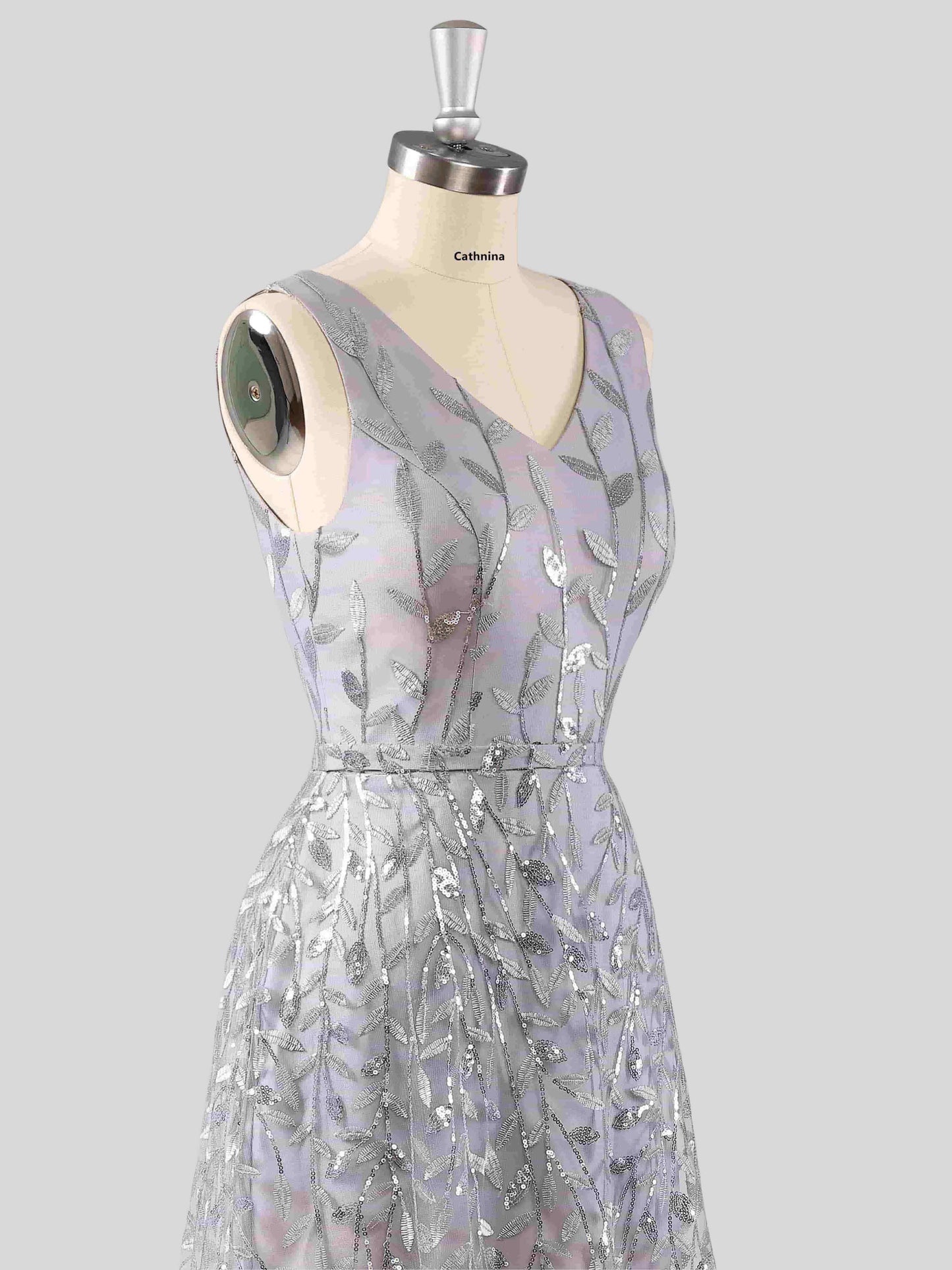 Veda Classic V-Neck A-line Formal Dresses with Sequins