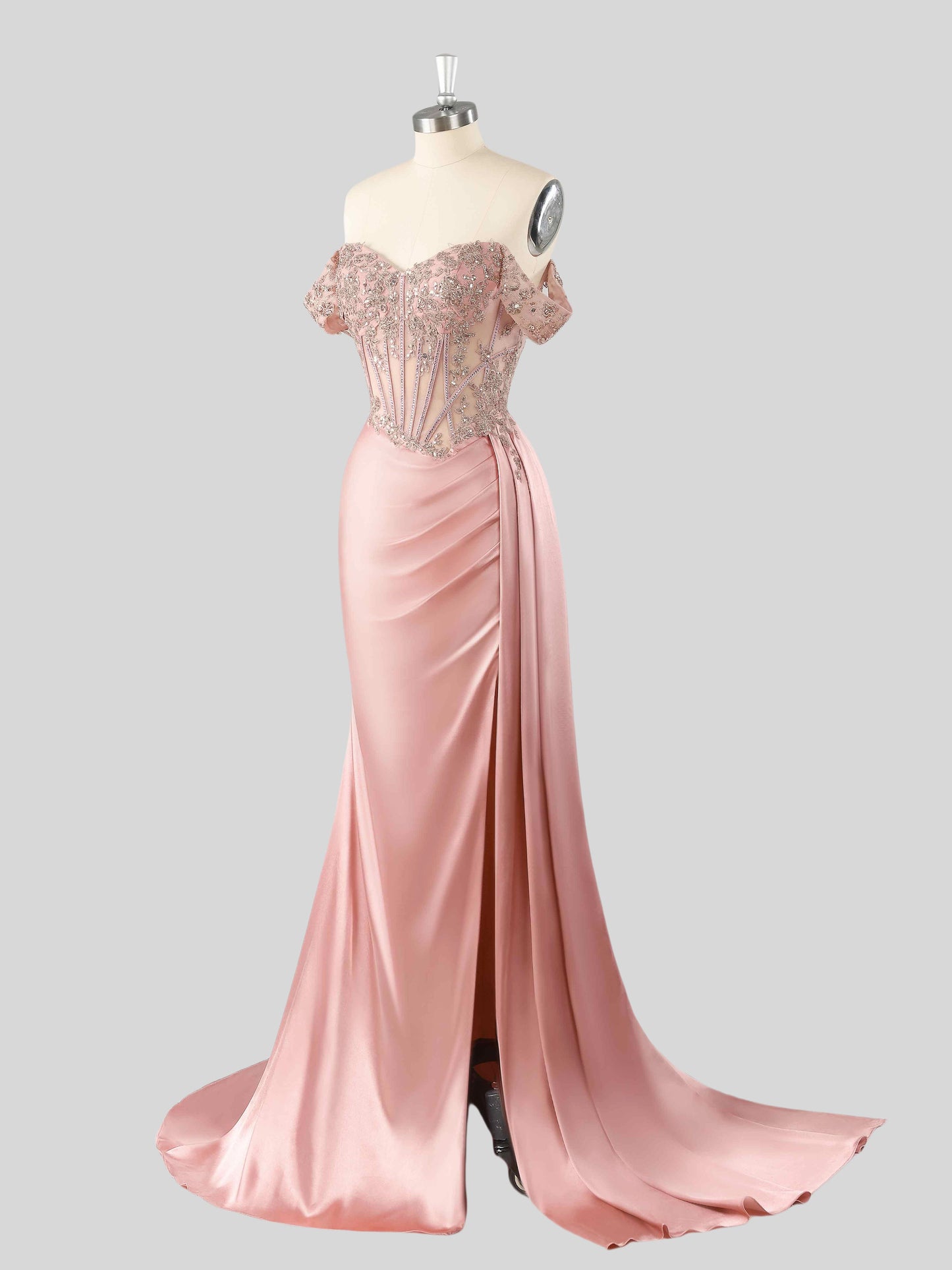 Vicky Sparkling Off-The-Shoulder Mermaid Formal Dresses