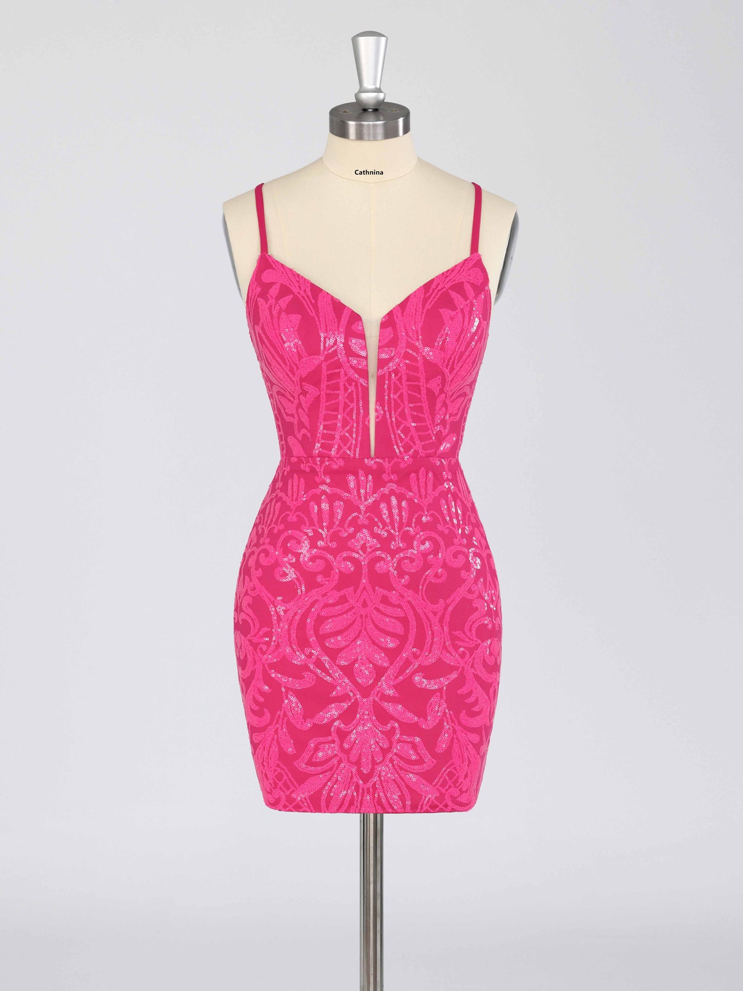 Elira V-Neck Sleeveless Mini Sequin Homecoming Dresses