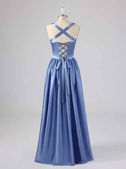 Liryn Stylish Sweetheart Neckline Bridesmaid Dresses with Slit