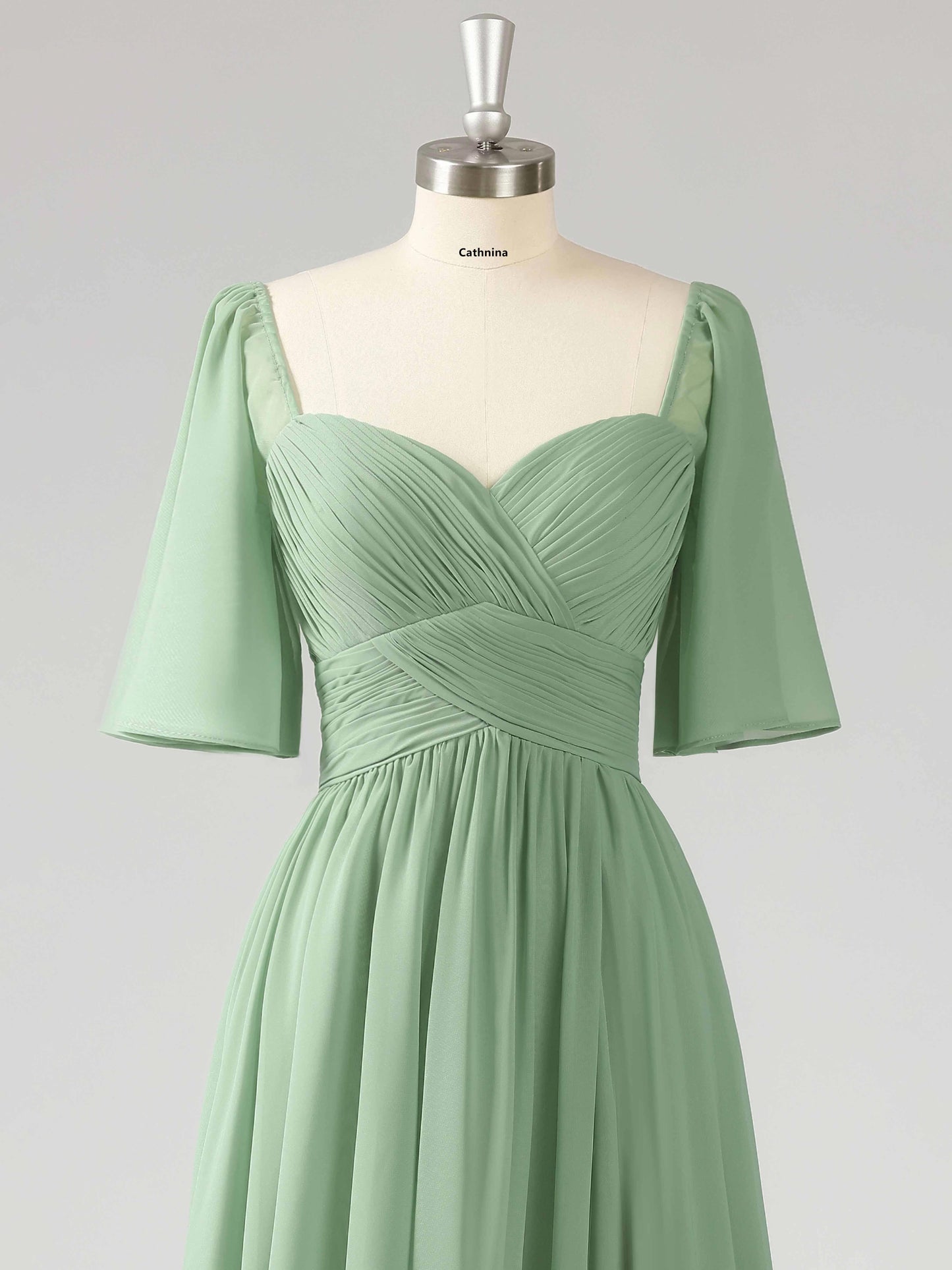 Liven Modern Sweetheart Floor Length  Bridesmaid Dresses with Slit