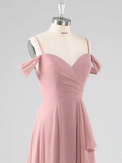 Livia Chic Off-The-Shoulder Ruffles A-line Bridesmaid Dresses