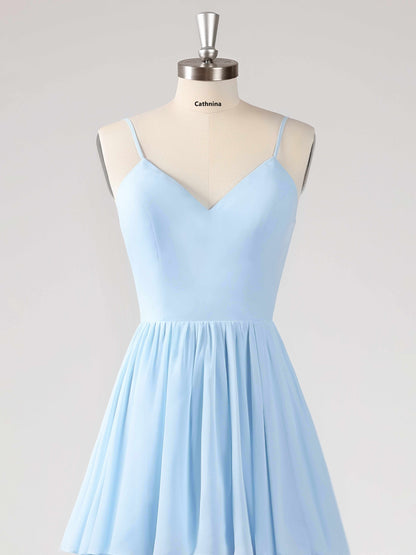 Lorelei Charming V Neck Tiered Chiffon Bridesmaid Dresses