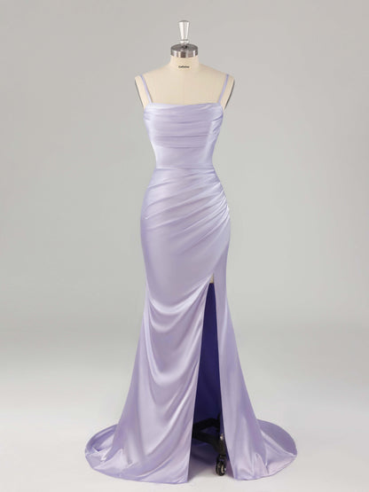Loretta Sexy Square Long Mermaid Bridesmaid Dresses with Slit