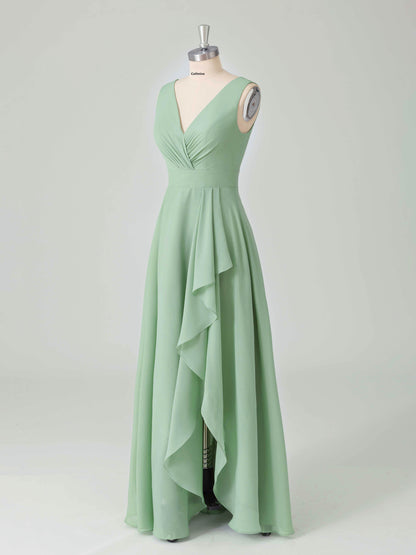 Lucina Charming Sleeveless A-line Bridesmaid Dresses with V Back