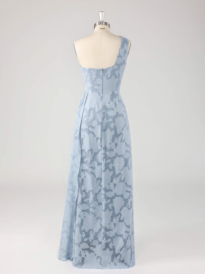 Lyria Chic Floral Lace One Shoulder Sleeveless Bridesmaid Dresses