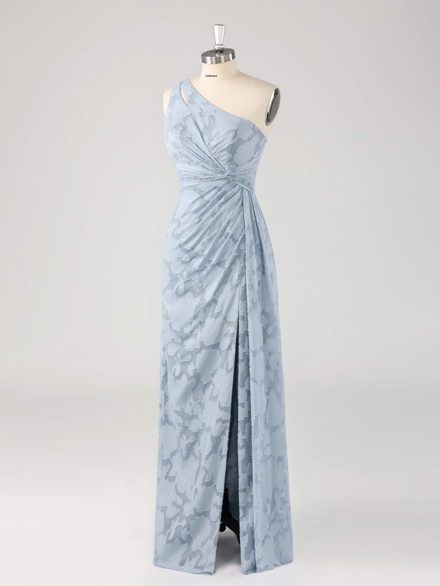 Lyria Chic Floral Lace One Shoulder Sleeveless Bridesmaid Dresses