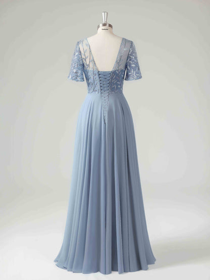 Malina Elegant Illusion A-line Mother of the Bride Dresses