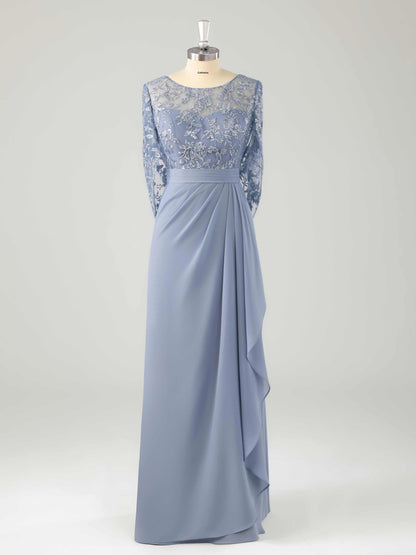 Manel Elegant Illusion Appliqued Mother of the Bride Dresses with Cape