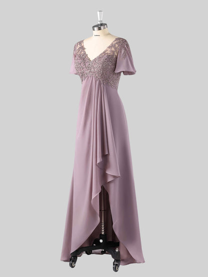Maret Stylish V-Neck Asymmetrical Mother of the Bride Dresses