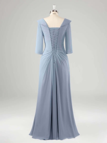 Maribel V-Neck Ruffles A-line Mother of the Bride Dresses