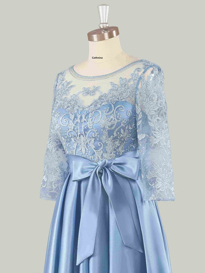 Matilda Graceful Illusion Neckline Mother of the Bride Dresses
