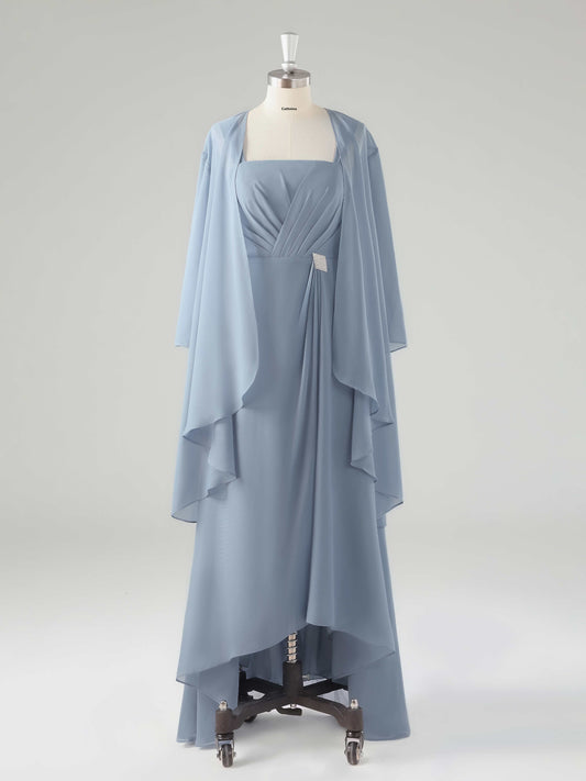 Melissa Square Asymmetrical Two-Pieces Mother of the Bride Dresses