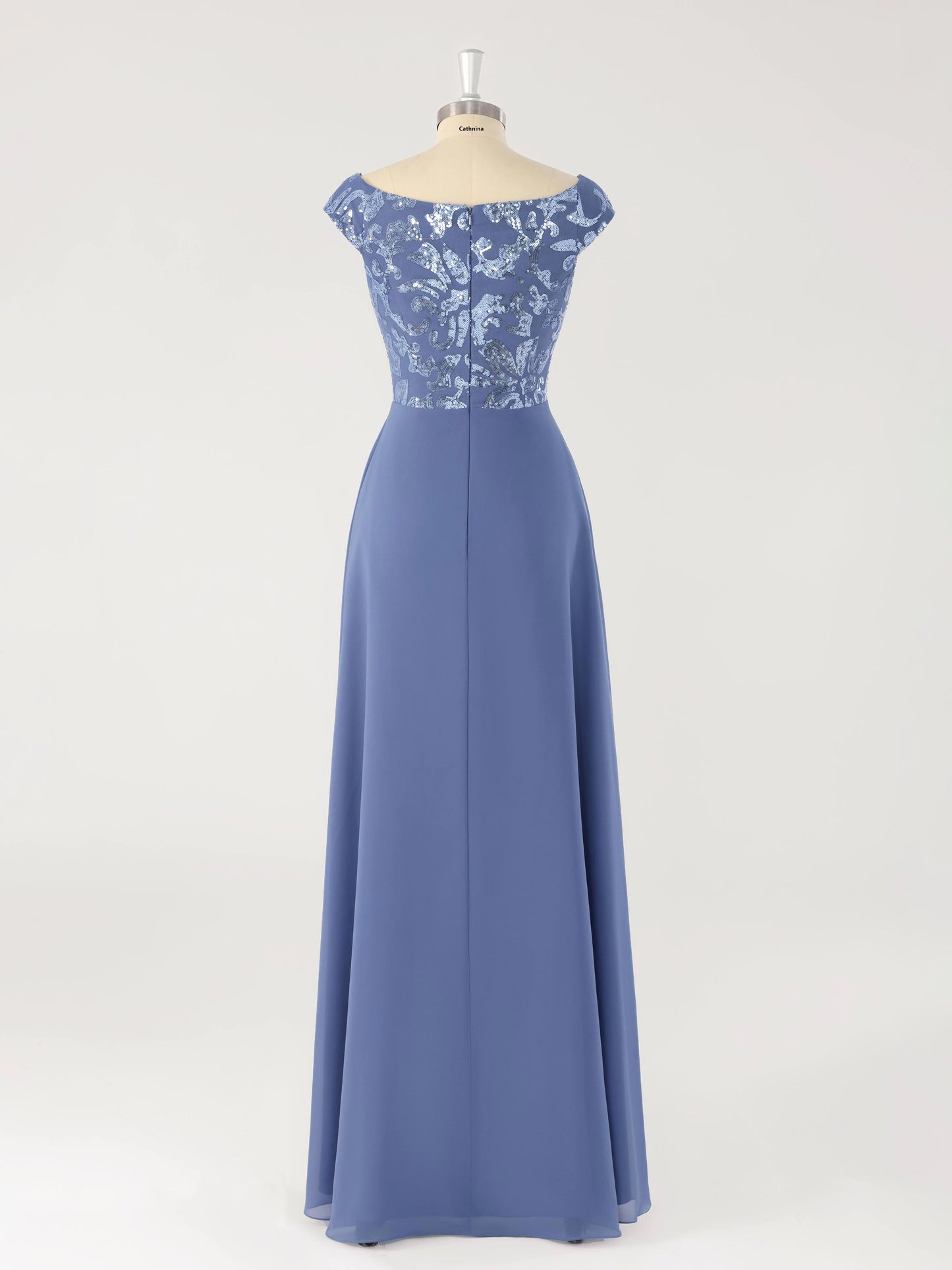 Meren Chic Scoop Asymmetrical Mother of the Bride Dresses with Sequins