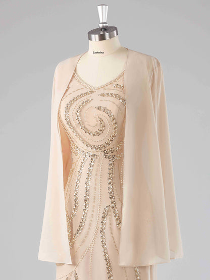 Michaela Chic Beaded Two-Pieces Mother of the Bride Dresses