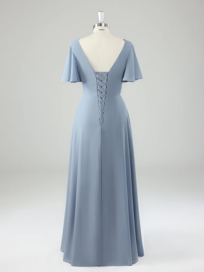 Miona Unique V-Neck Asymmetrical Mother of the Bride Dresses