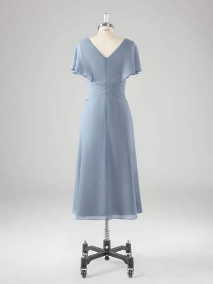 Miran V-Neck Knee Length  Mother Of The Bride Dresses with Beaded