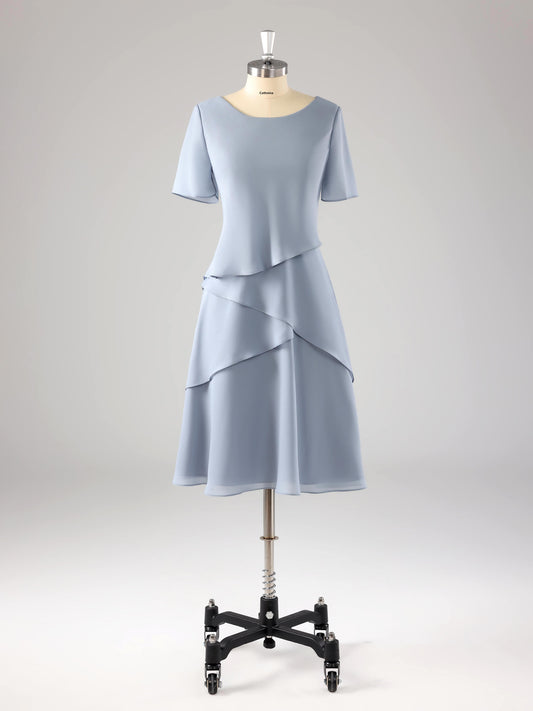 Molan Elegant Tiered A-line Chiffon Mother Of The Bride Dresses
