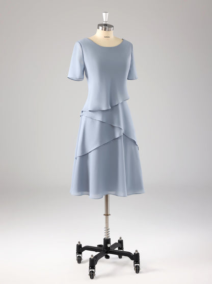 Molan Elegant Tiered A-line Chiffon Mother Of The Bride Dresses