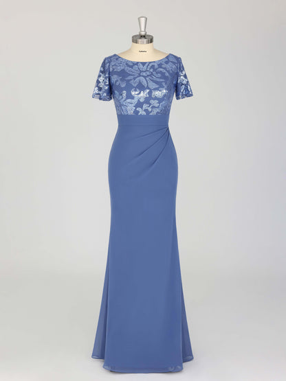 Monel Enchanting Scoop Sheath Mother of the Bride Dresses with Sequins