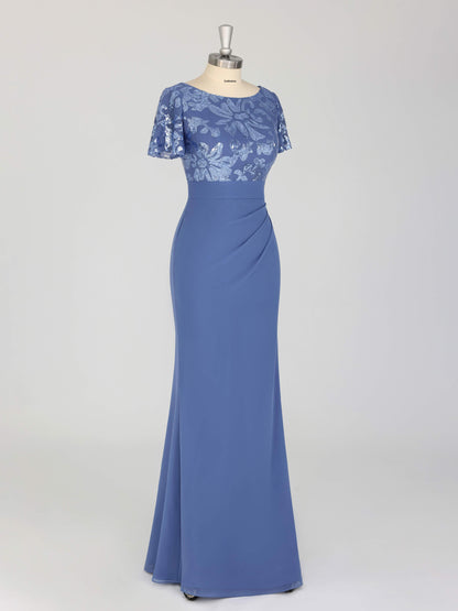 Monel Enchanting Scoop Sheath Mother of the Bride Dresses with Sequins