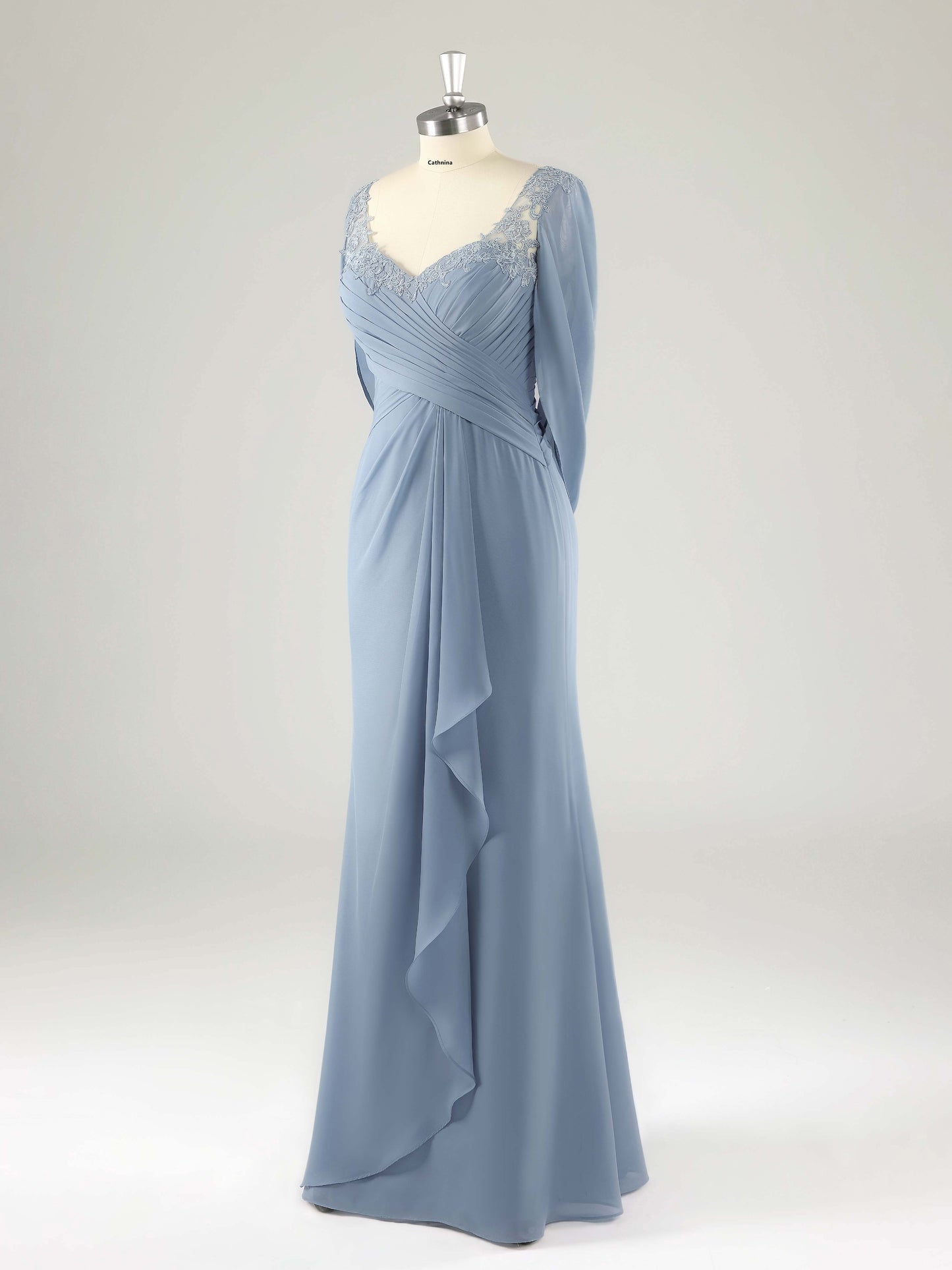Mylor Glamorous Appliqued Mother of the Bride Dresses With Cape