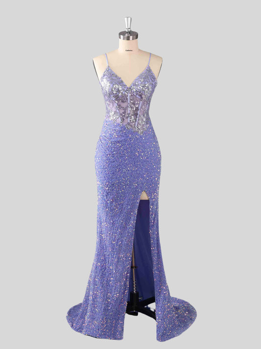 Valeria Sexy Trumpet/Mermaid Prom Dresses with Beading Sequins