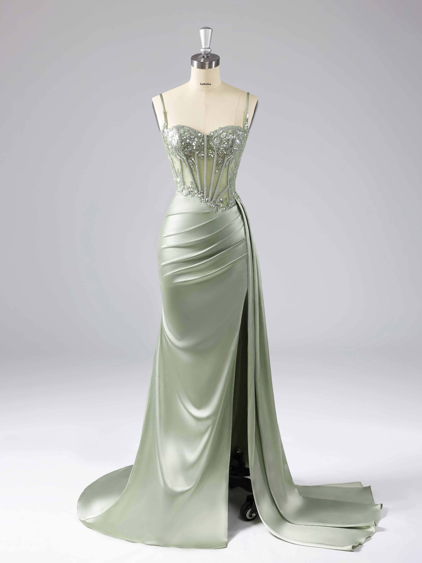 Verona Sweetheart Neckline Prom Dresses with Rhinestone Sequins