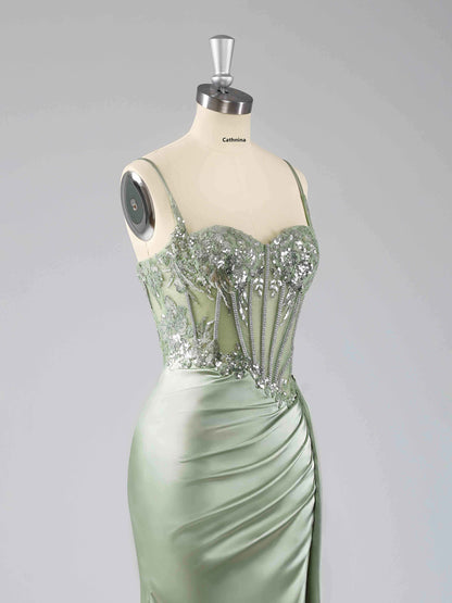 Verona Sweetheart Neckline Prom Dresses with Rhinestone Sequins