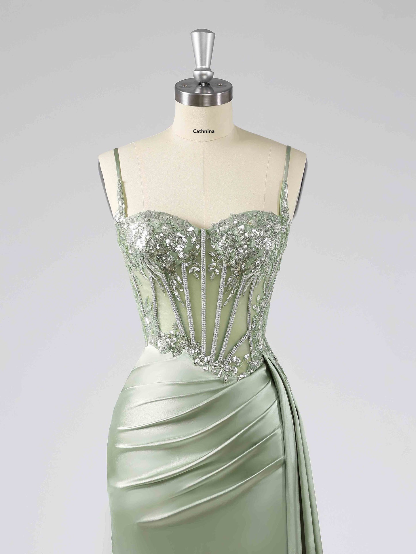 Verona Sweetheart Neckline Prom Dresses with Rhinestone Sequins